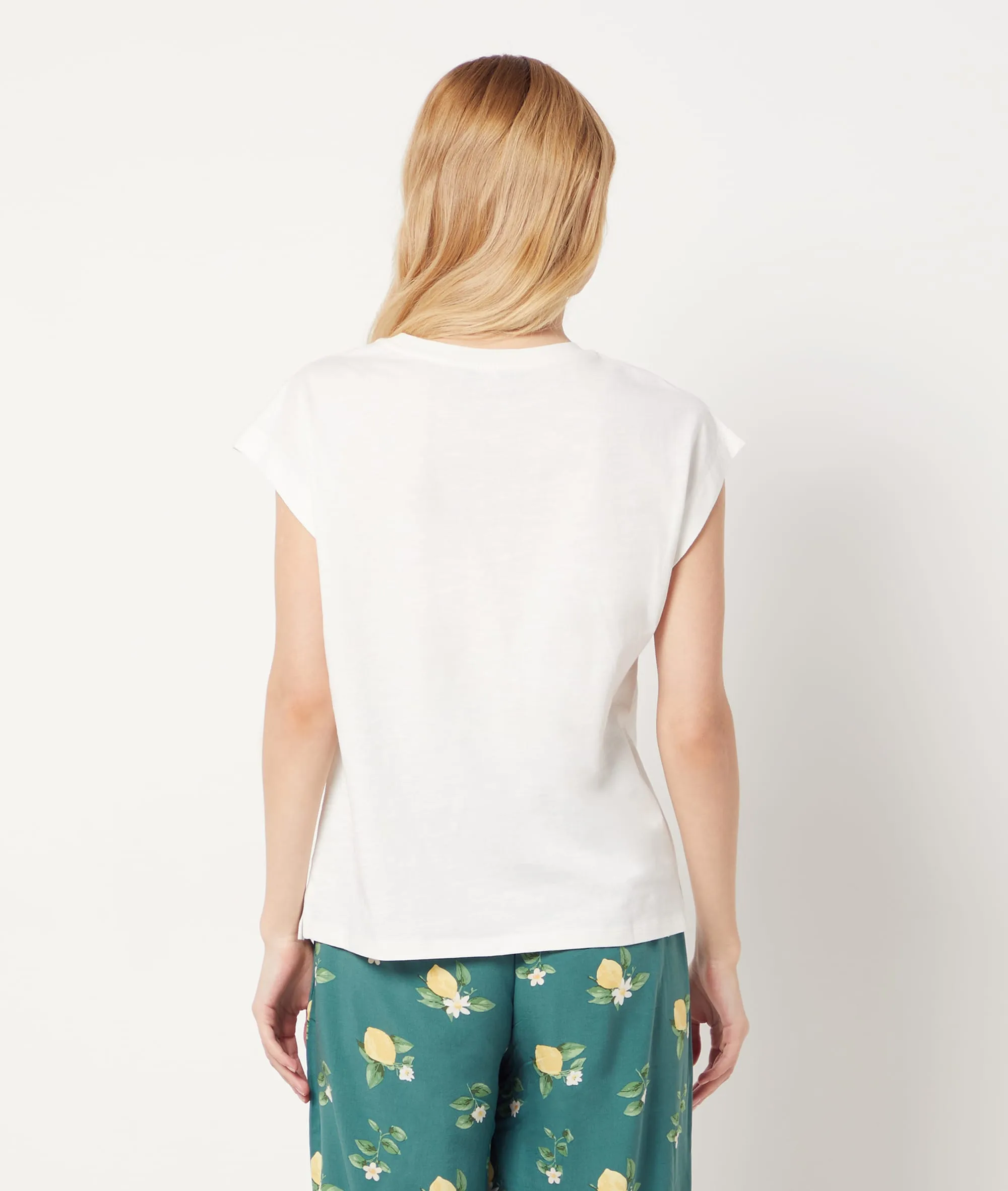 CAMISETA DE ALGODóN MOTIVO LIMóN CHERYL BLANC  ETAM