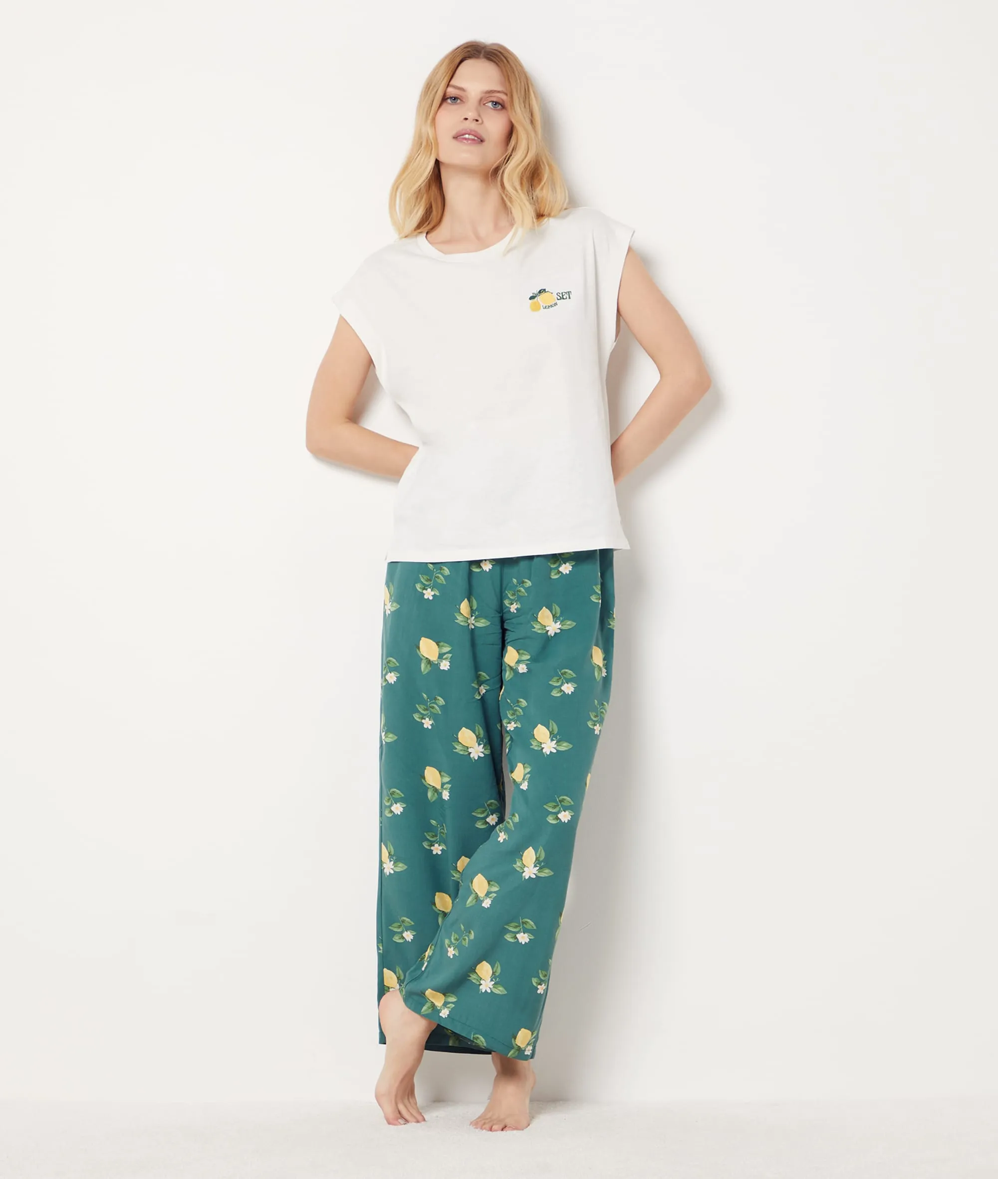 CAMISETA DE ALGODóN MOTIVO LIMóN CHERYL BLANC  ETAM