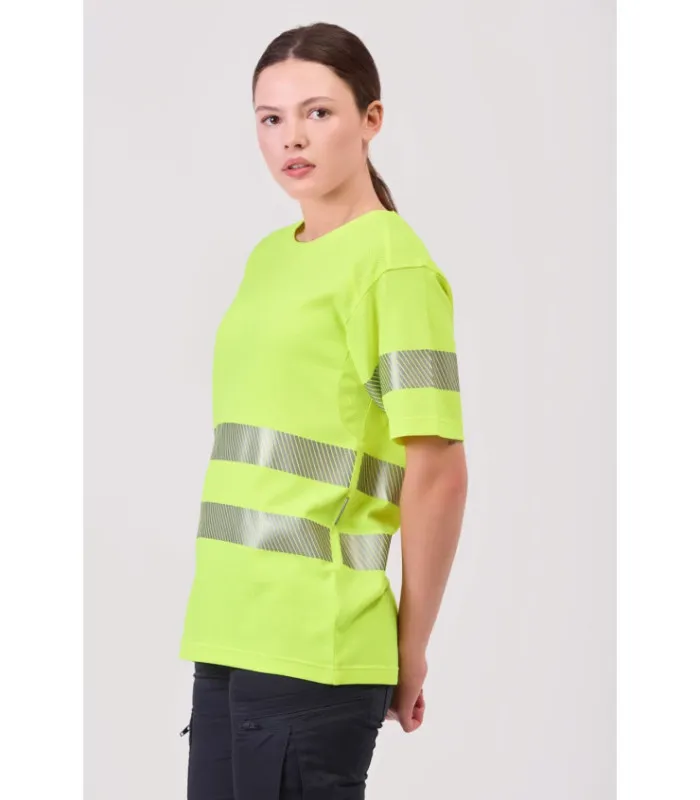 Camiseta de manga corta en micropiqué de poliéster con interior de algodón C3980