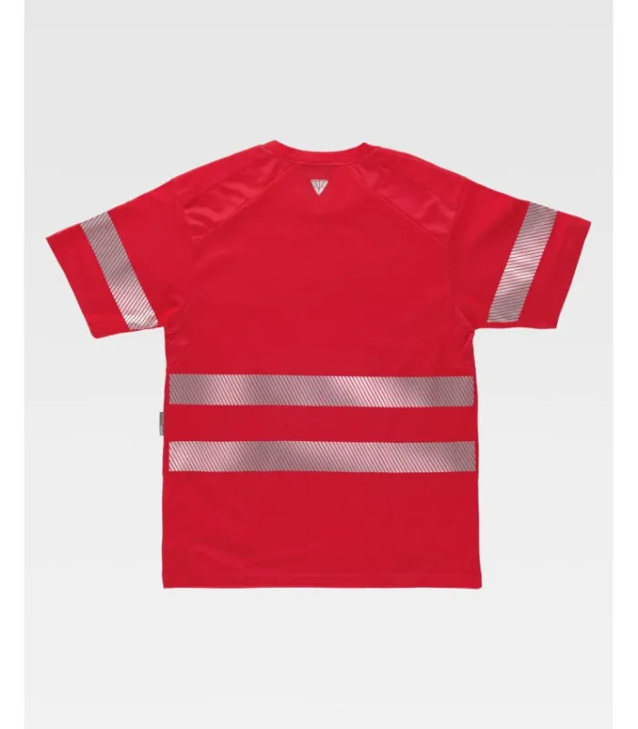 Camiseta de manga corta en micropiqué de poliéster con interior de algodón C3987