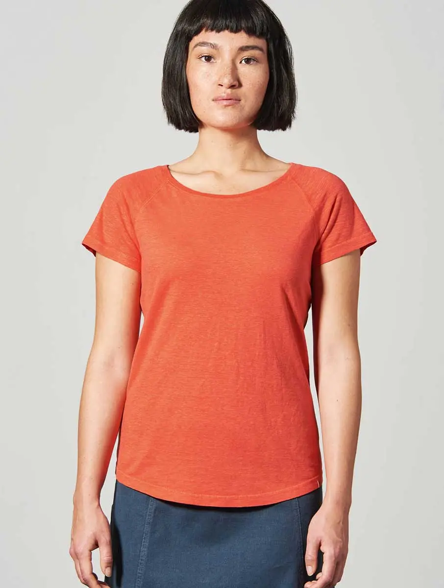Camiseta manga corta mujer de cáñamo y algodón orgánico