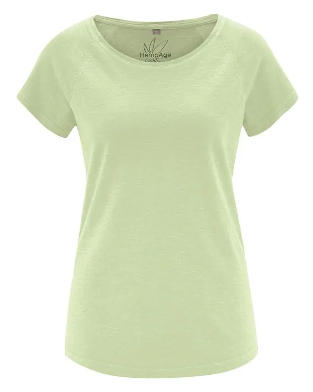 Camiseta manga corta mujer de cáñamo y algodón orgánico