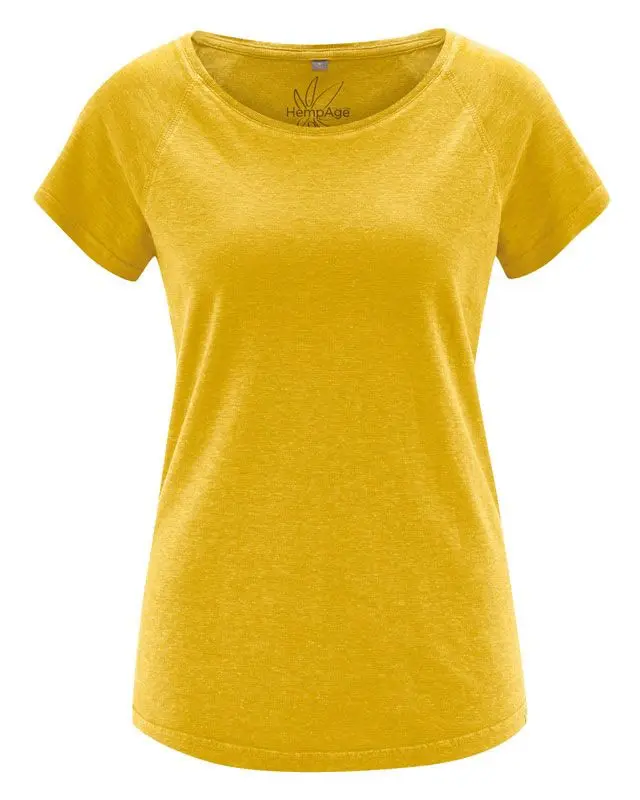 Camiseta manga corta mujer de cáñamo y algodón orgánico
