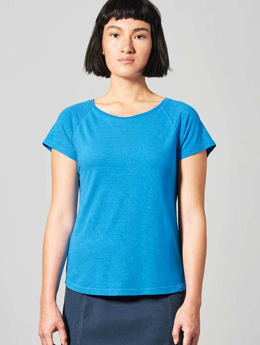 Camiseta manga corta mujer de cáñamo y algodón orgánico