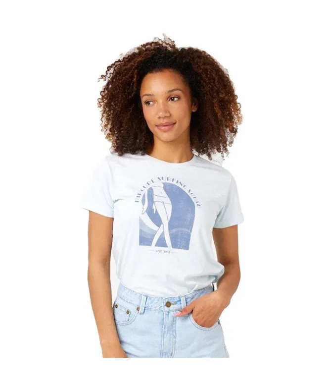 CAMISETA RIP CURL REENTRY CREW NECK MUJER BLANCO