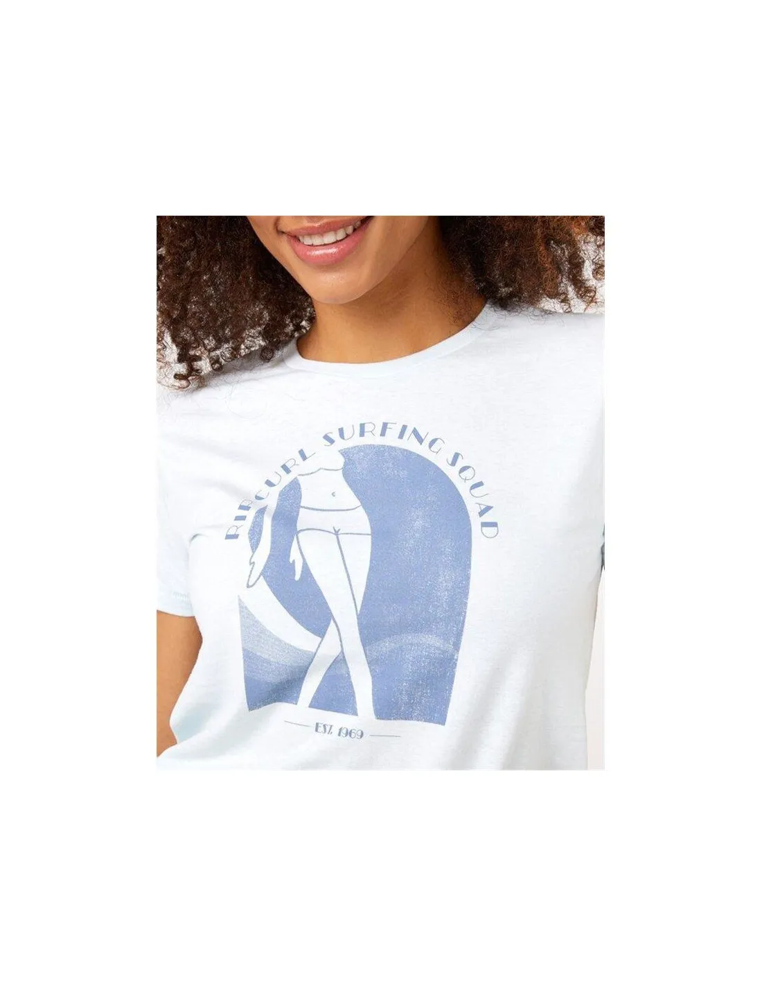 CAMISETA RIP CURL REENTRY CREW NECK MUJER BLANCO