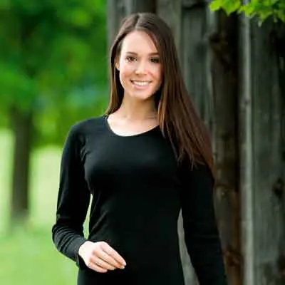 Camiseta térmica lana merino y seda Mujer