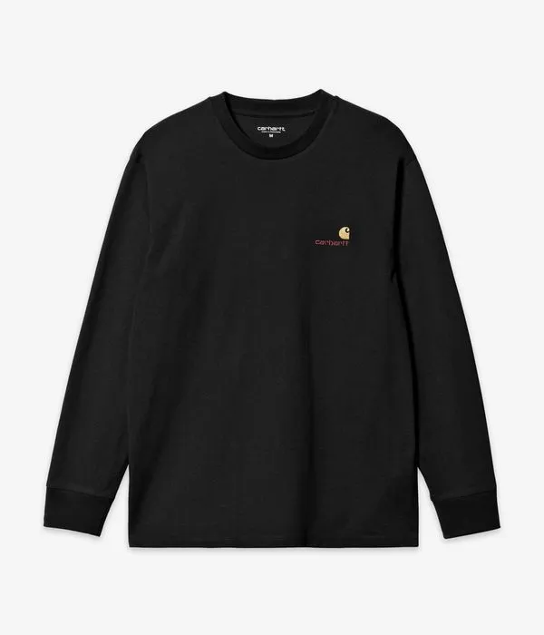 Carhartt WIP American Script Organic Camiseta de manga larga (black)