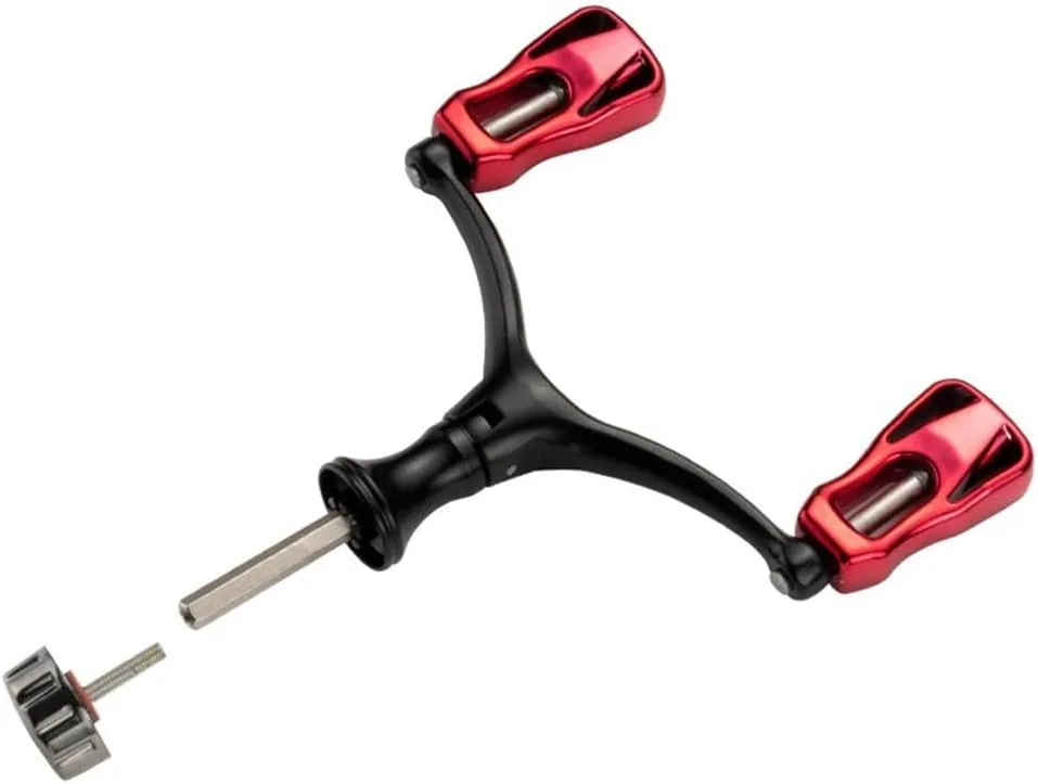 Carrete de pesca para mano izquierda/derecha con mango de carrete de pesca cómodo hueco mango doble manivela para carretes de pe