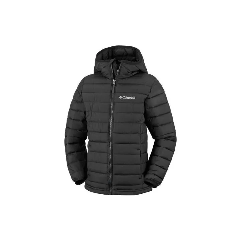 Chaqueta con capucha Columbia Powder Lite (negra) para niños