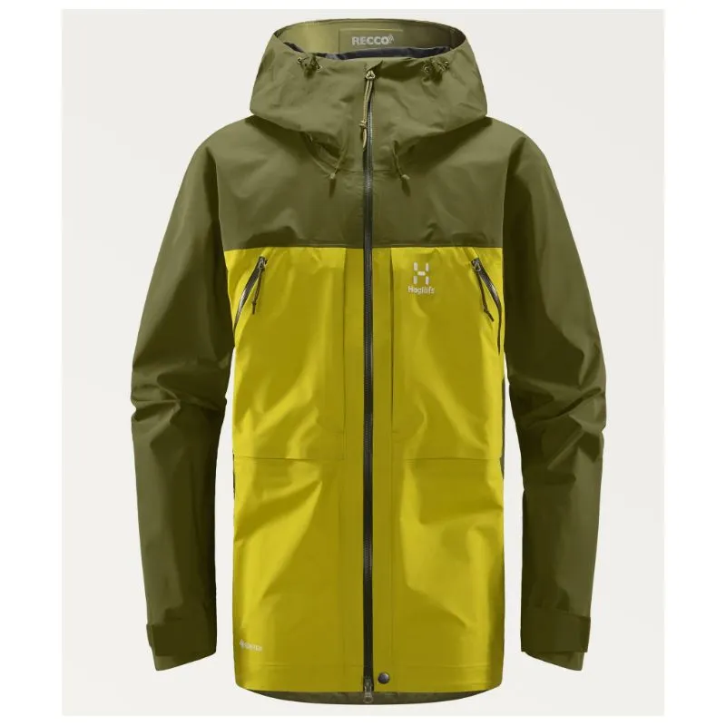 Chaqueta de esquí HAGLÖFS Vassi Touring GTX para hombre (Aurora/Verde Oliva)