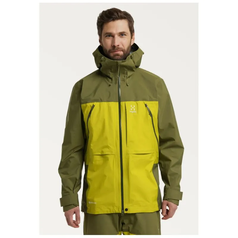 Chaqueta de esquí HAGLÖFS Vassi Touring GTX para hombre (Aurora/Verde Oliva)