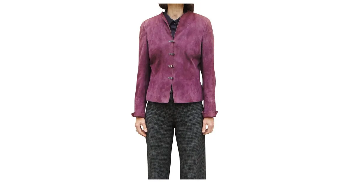 Chaqueta de gamuza akris t 40 Nueva condición Lavanda 