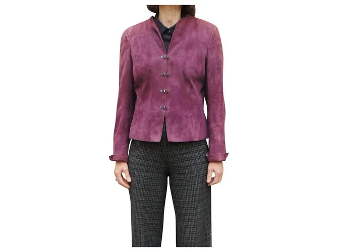 Chaqueta de gamuza akris t 40 Nueva condición Lavanda 