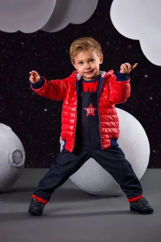 Chaqueta de niño roja colección Universe