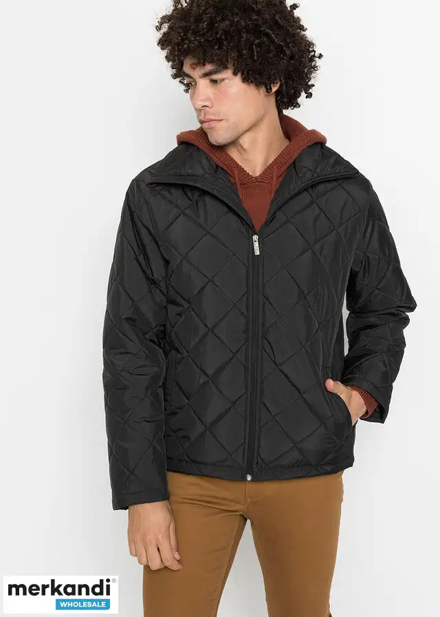 Chaqueta de otoño para hombre,Chaqueta de invierno,Chaqueta acolchada negra de Bonprix