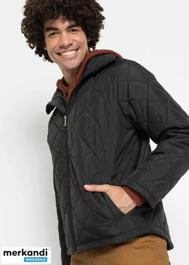 Chaqueta de otoño para hombre,Chaqueta de invierno,Chaqueta acolchada negra de Bonprix