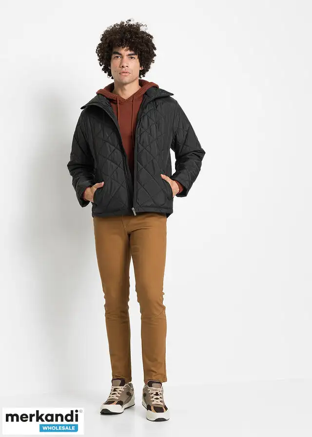 Chaqueta de otoño para hombre,Chaqueta de invierno,Chaqueta acolchada negra de Bonprix
