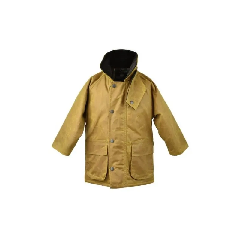 Chaqueta encerada Oxford Blue Knightsbridge para niño y niña Gold