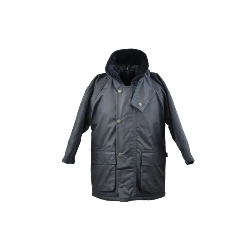 Chaqueta encerada Oxford Blue Knightsbridge para niño y niña Navy
