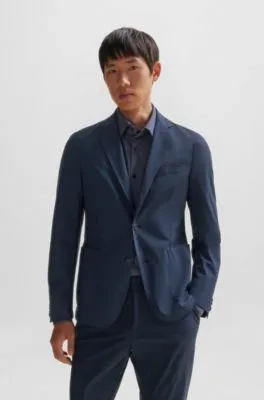 Chaqueta slim fit de punto elástico técnico con microestampado