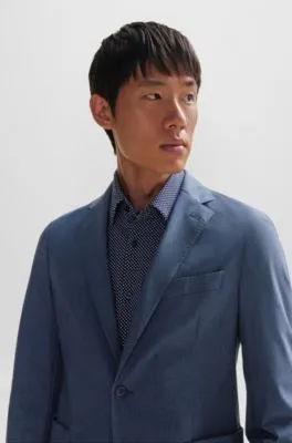 Chaqueta slim fit de punto elástico técnico con microestampado