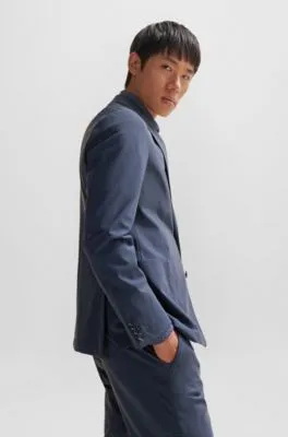 Chaqueta slim fit de punto elástico técnico con microestampado