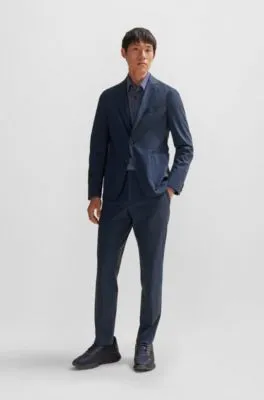 Chaqueta slim fit de punto elástico técnico con microestampado