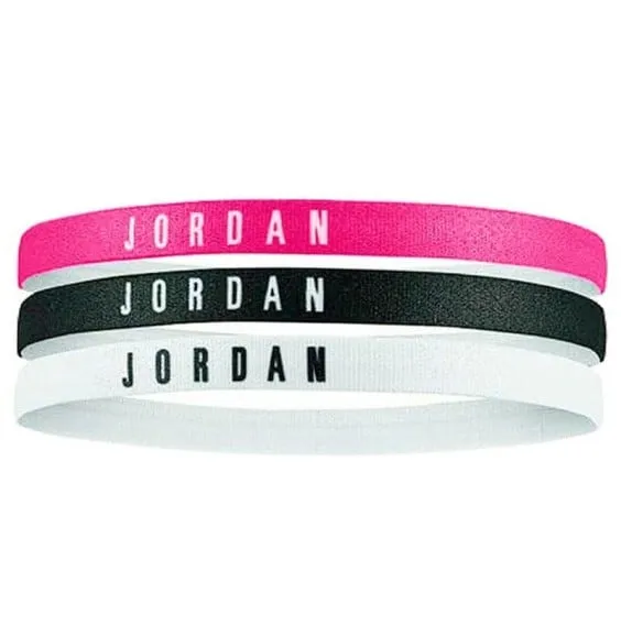 Cintas Pelo Jordan Pink Black White 3pk