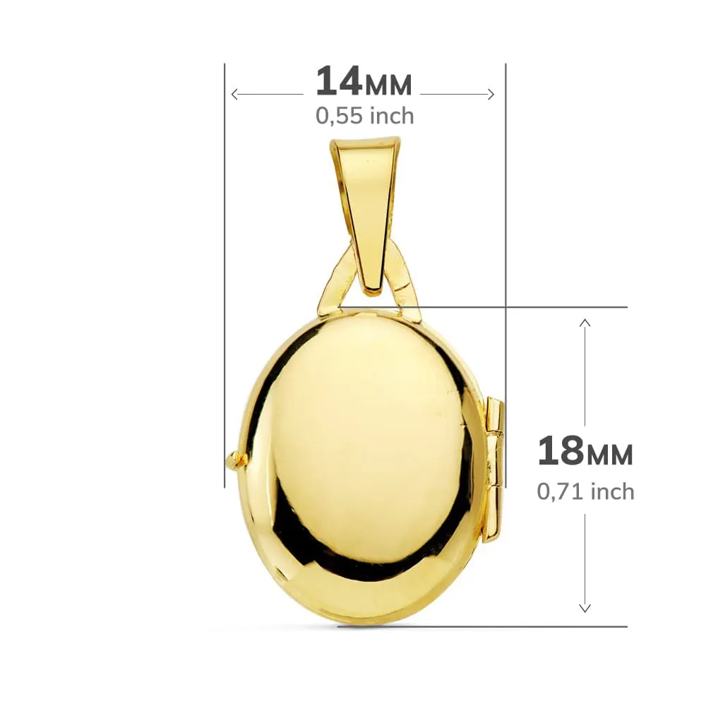 Colgante Oro Portafotos 18x14mm.