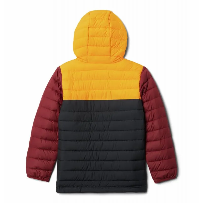 Columbia Powder Lite (Shark/ Flame gold) chaqueta con capucha para niños