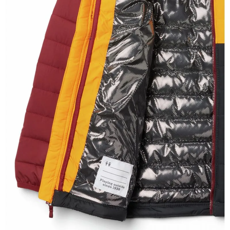 Columbia Powder Lite (Shark/ Flame gold) chaqueta con capucha para niños