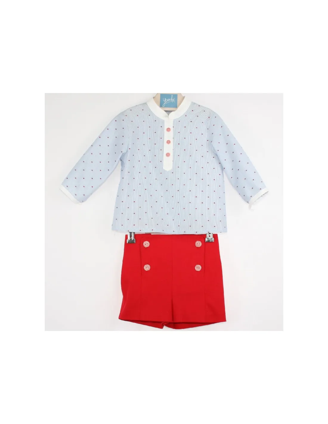 Conjunto pantalón corto para bebe niño Adara de Yoedu