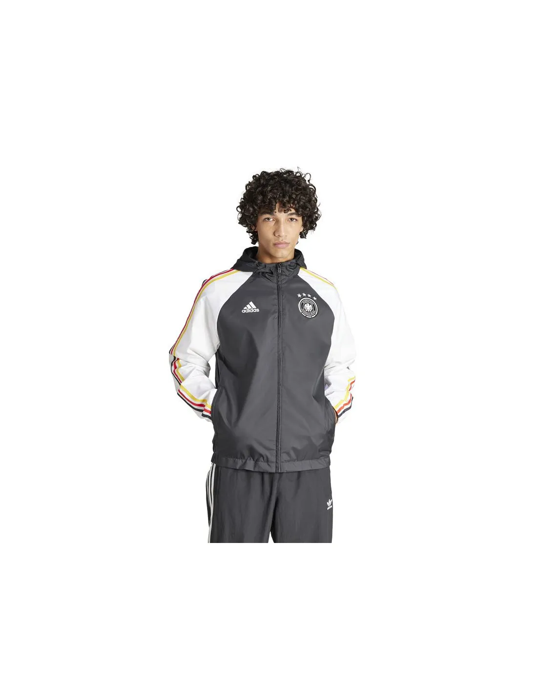 Cortavientos de Fútbol adidas Alemania Dna Hombre Negro