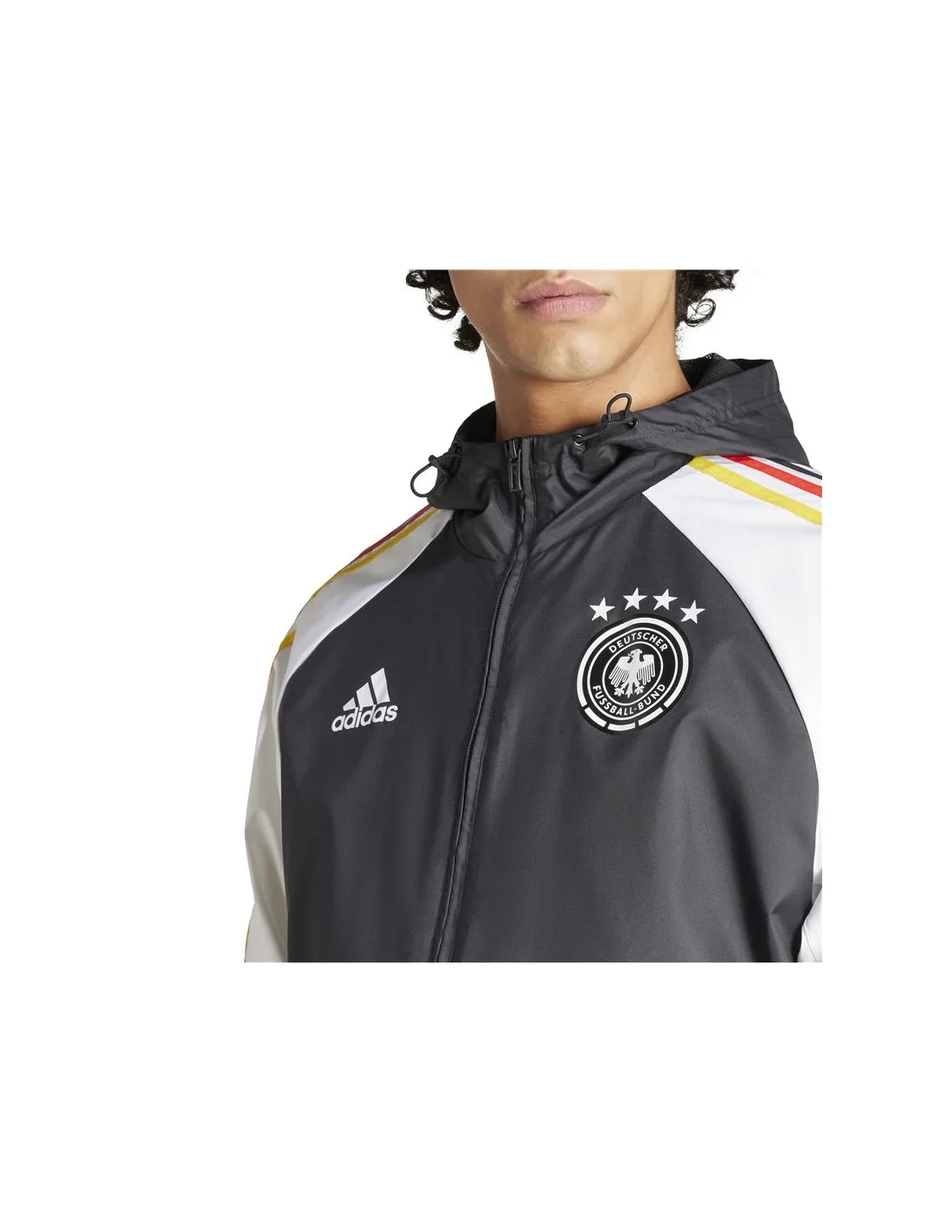 Cortavientos de Fútbol adidas Alemania Dna Hombre Negro