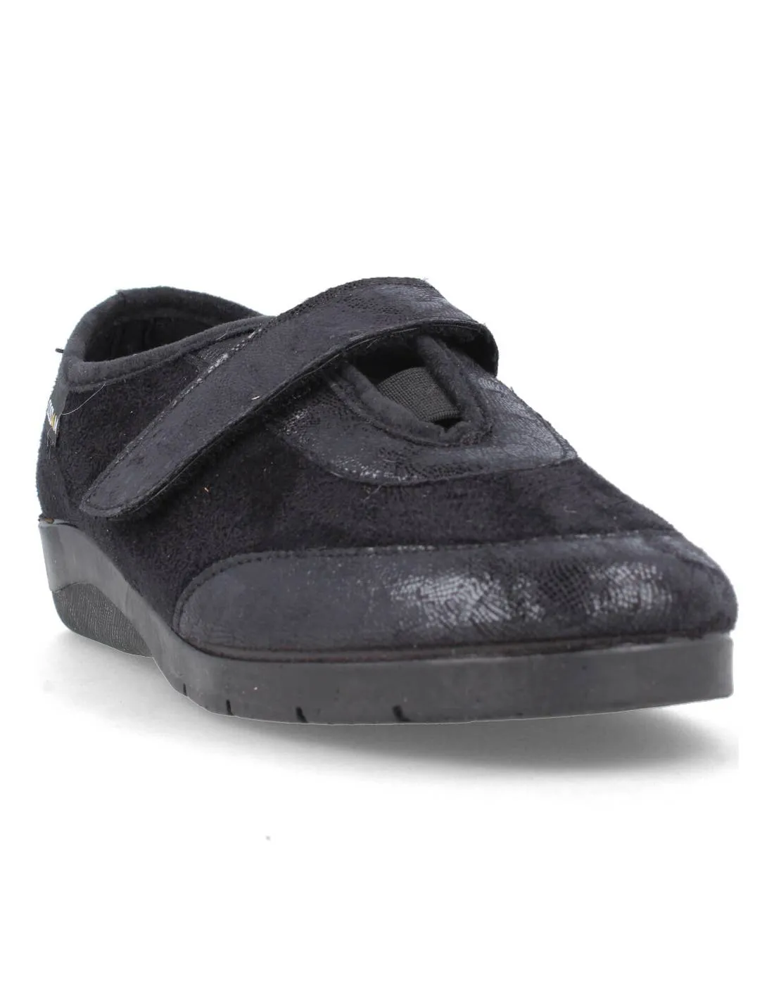 COSDAM  ZAPATILLA CASA VELCRO CHAROL NEGRO