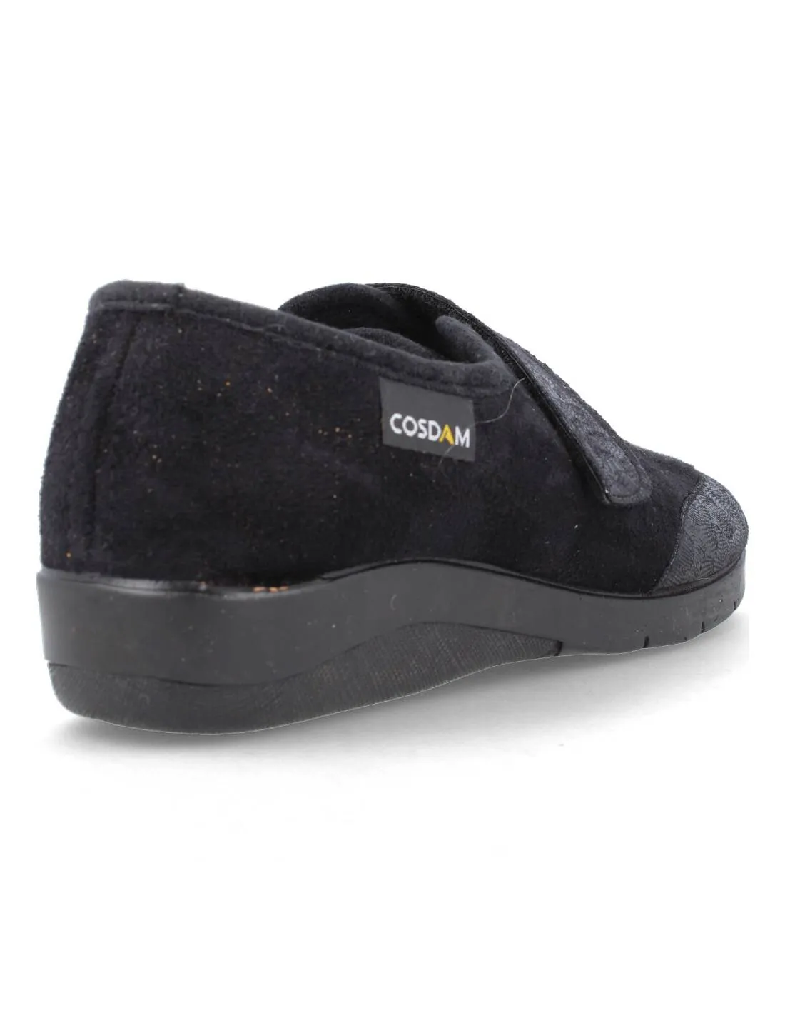 COSDAM  ZAPATILLA CASA VELCRO CHAROL NEGRO