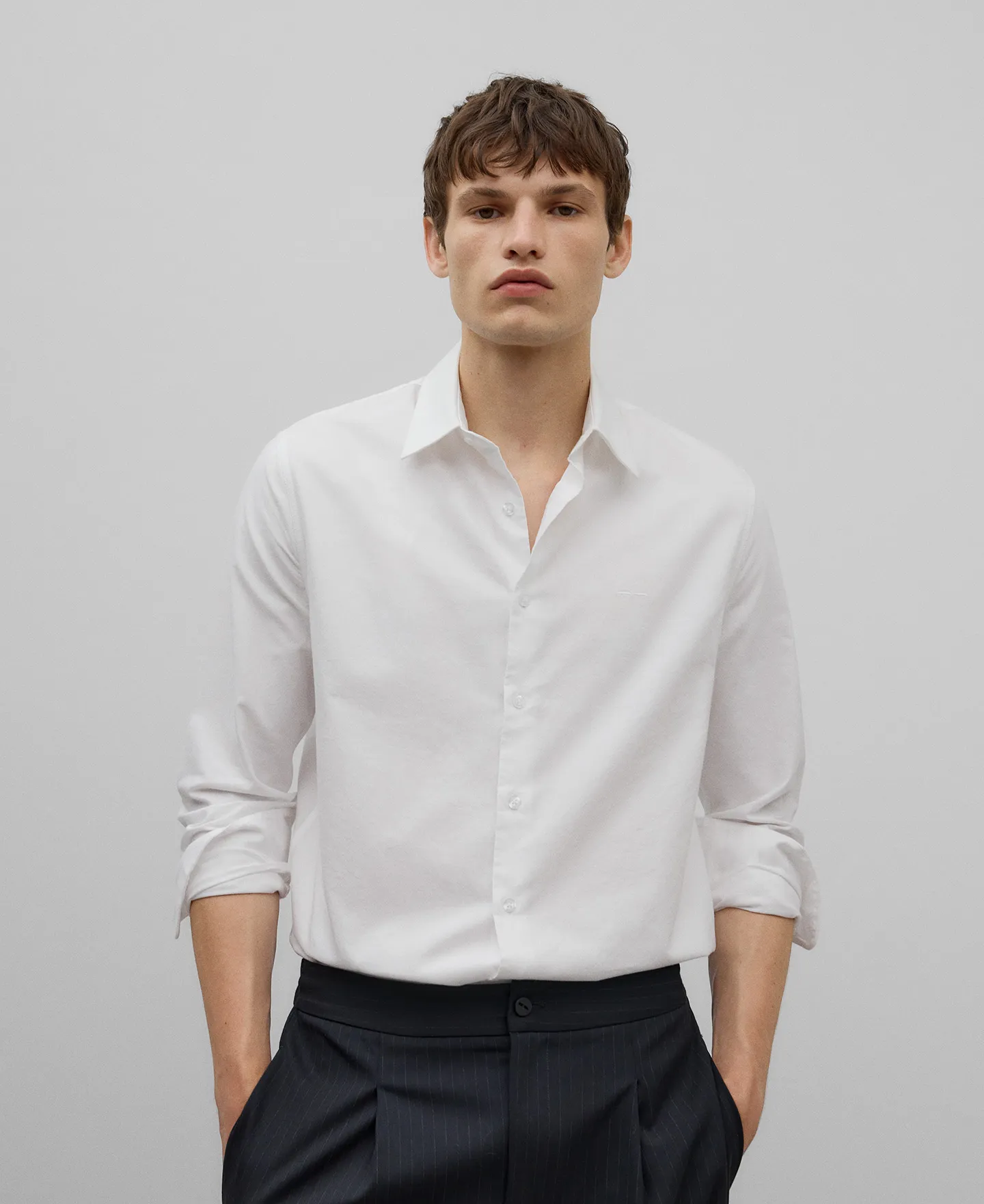 Cotton Oxford shirt man