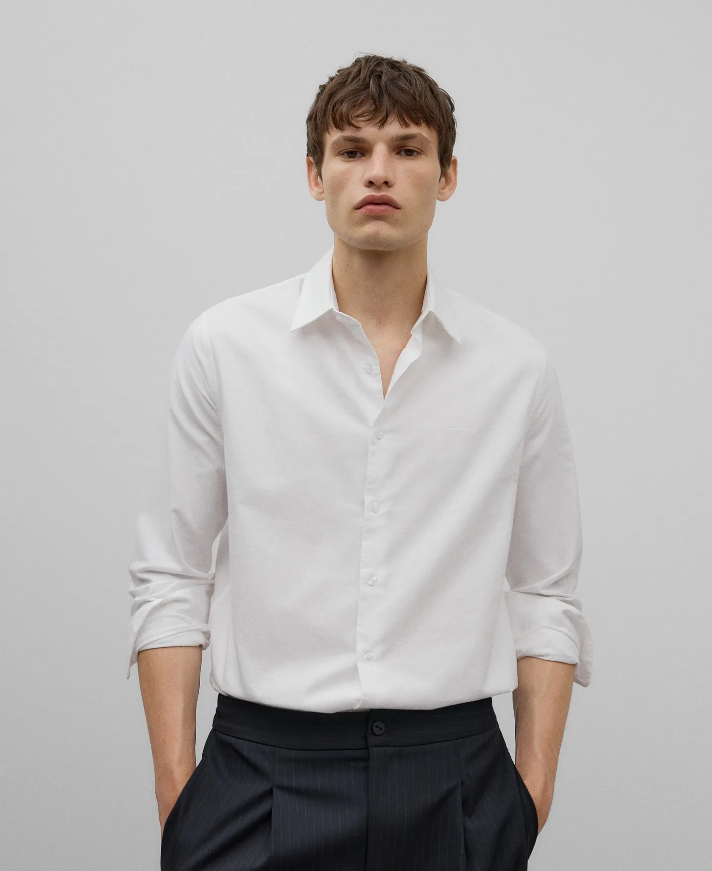 Cotton Oxford shirt man