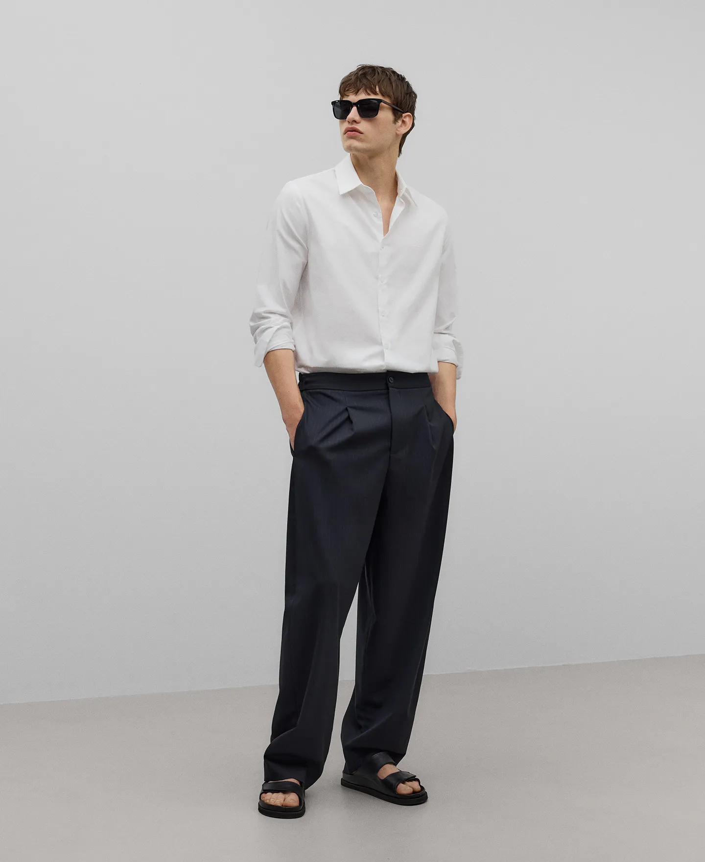 Cotton Oxford shirt man