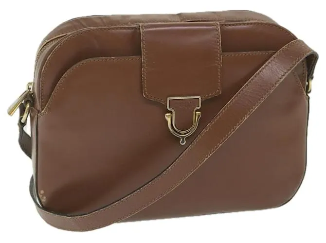 Céline CELINE Bandolera Cuero Marrón Auth ar10843segundo Castaño 