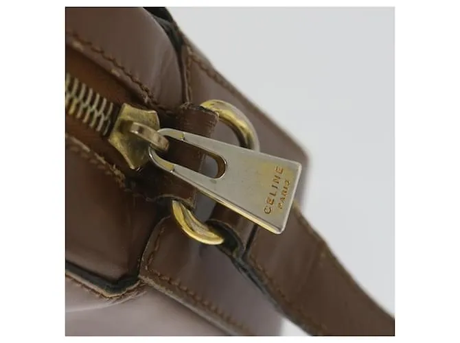 Céline CELINE Bandolera Cuero Marrón Auth ar10843segundo Castaño 