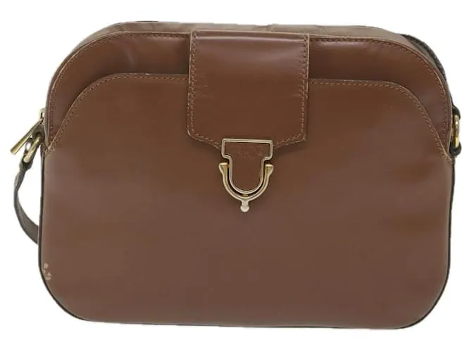 Céline CELINE Bandolera Cuero Marrón Auth ar10843segundo Castaño 