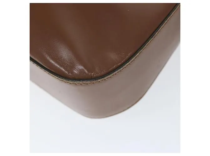 Céline CELINE Bandolera Cuero Marrón Auth ar10843segundo Castaño 