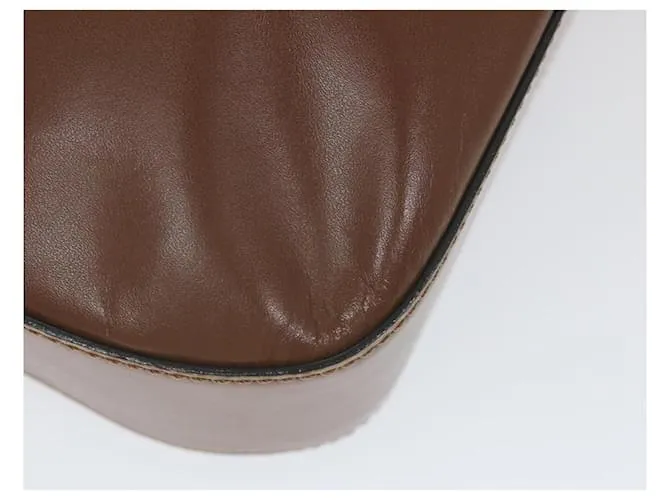 Céline CELINE Bandolera Cuero Marrón Auth ar10843segundo Castaño 