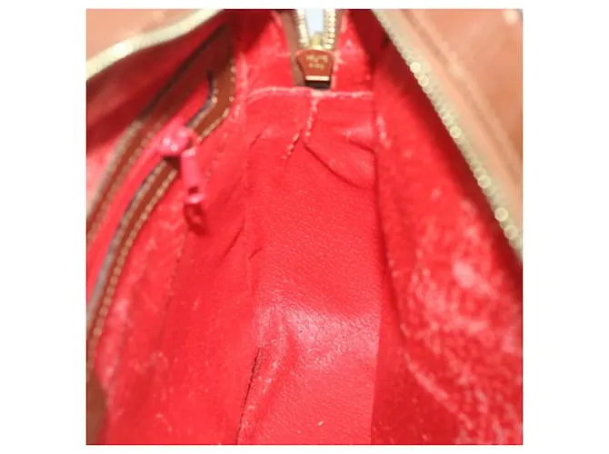 Céline CELINE Bandolera Cuero Marrón Auth ar10843segundo Castaño 