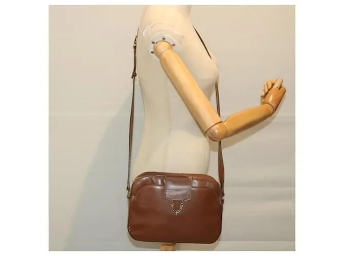 Céline CELINE Bandolera Cuero Marrón Auth ar10843segundo Castaño 