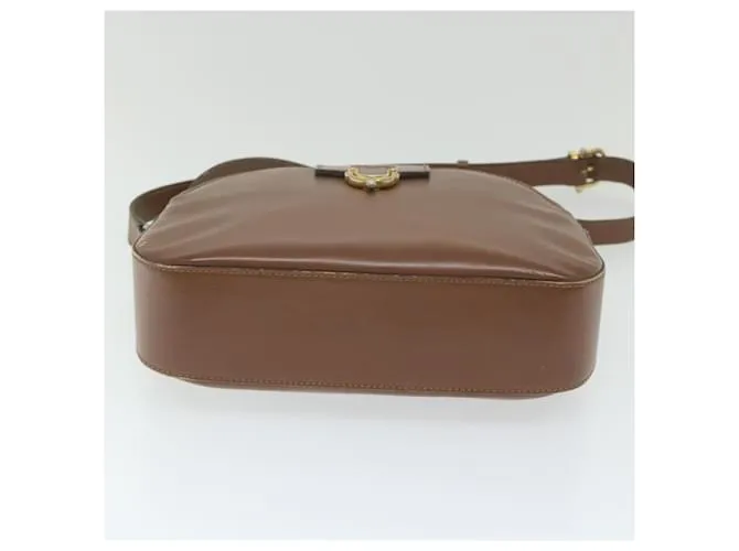 Céline CELINE Bandolera Cuero Marrón Auth ar10843segundo Castaño 