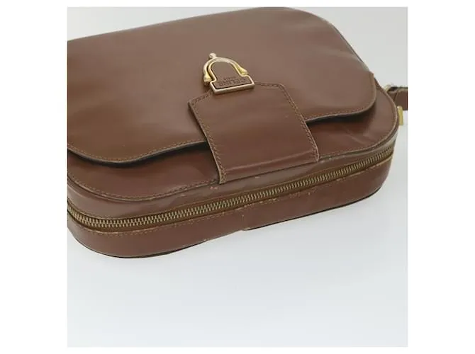 Céline CELINE Bandolera Cuero Marrón Auth ar10843segundo Castaño 