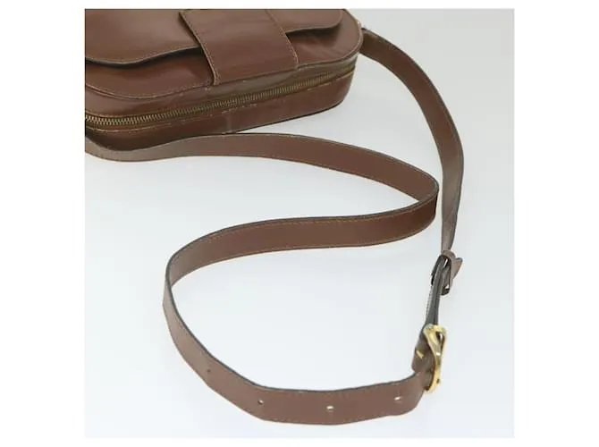Céline CELINE Bandolera Cuero Marrón Auth ar10843segundo Castaño 